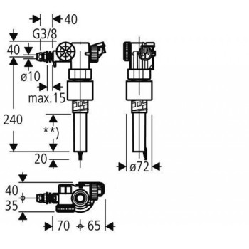 Наполнительный клапан Grohe 43537000