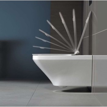 Pakabinamas tualetas Duravit DuraStyle WonderGliss Rimless su SoftClose dangčiu, baltas