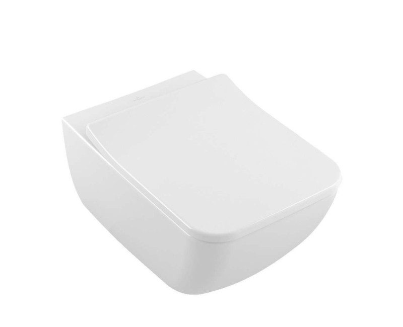 Pakabinamas tualetas Villeroy & Boch Venticello CeramicPlus DirectFlush Rimfree, AquaReduct plovimas, Be dangčio, Baltas 4611R0R1