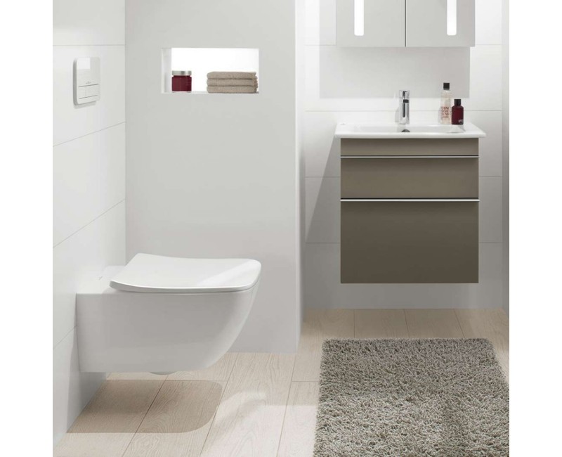 Pakabinamas tualetas Villeroy & Boch Venticello CeramicPlus DirectFlush Rimfree, AquaReduct plovimas, Be dangčio, Baltas 4611R0R1