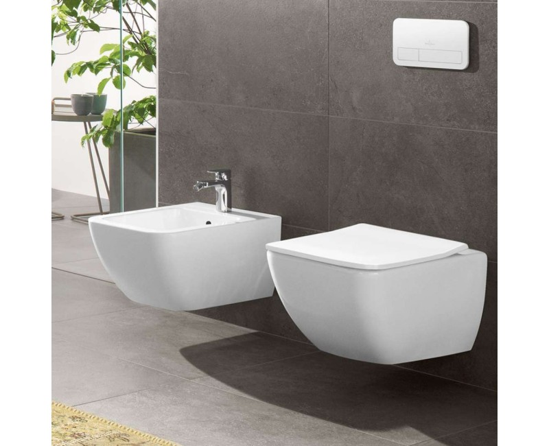 Pakabinamas tualetas Villeroy & Boch Venticello CeramicPlus DirectFlush Rimfree, AquaReduct plovimas, Be dangčio, Baltas 4611R0R1