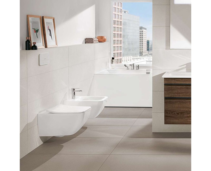 Pakabinamas tualetas Villeroy & Boch Venticello CeramicPlus DirectFlush Rimfree, AquaReduct plovimas, Be dangčio, Baltas 4611R0R1