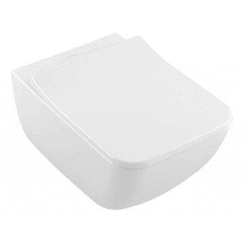 Pakabinamas tualetas Villeroy & Boch Venticello CeramicPlus DirectFlush Rimfree, AquaReduct plovimas, Be dangčio, Baltas 4611R0RW