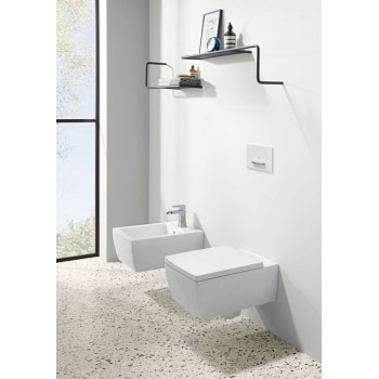 Piekaramais pods Villeroy & Boch Memento, CeramicPlus DirectFlush Rimfree Skalošana AquaReduct, Bez Vāka Akmens Balts 4633R0RW