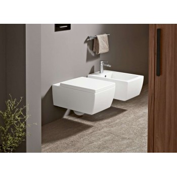 Piekaramais pods Villeroy & Boch Memento 2.0  CeramicPlus DirectFlush Rimfree, AquaReduct skalošana, Ar SoftClose Slim vāku, Balts 4633R001