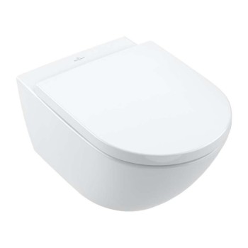 Piekaramais pods Villeroy & Boch  Subway 3.0 TwistFlush, AntiBac, CeramicPlus Rimless, (Bez vāka) balts 4670T0T2