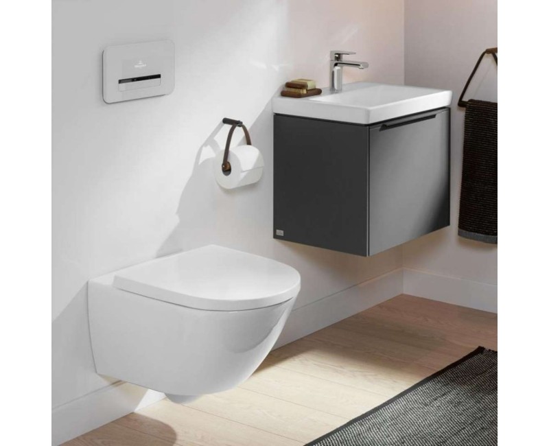 Подвесной унитаз Villeroy & Boch Subway 3.0 TwistFlush, AntiBac, CeramicPlus Rimless, (Без крышки) белый