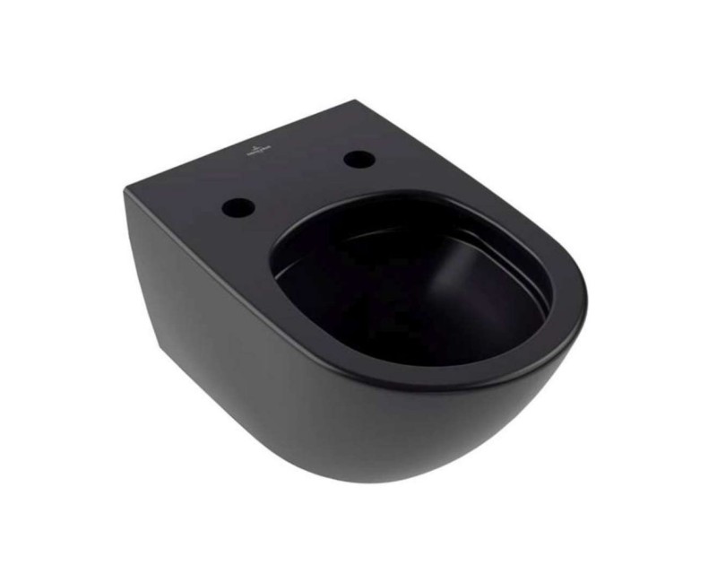 Piekaramais pods Villeroy & Boch Antao CeramicPlus, TitanGlaze, TwistFlush Rimfree Melns 4674T0R7