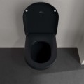Piekaramais pods Villeroy & Boch Antao CeramicPlus, TitanGlaze, TwistFlush Rimfree Melns 4674T0R7