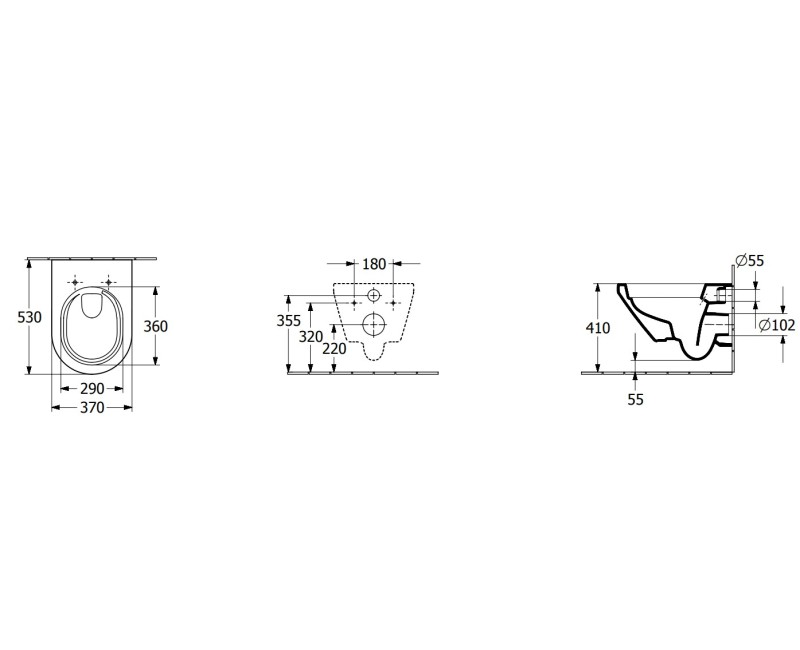 Piekaramais pods Villeroy & Boch Architectura Rimless Ar vāku 4694CL01