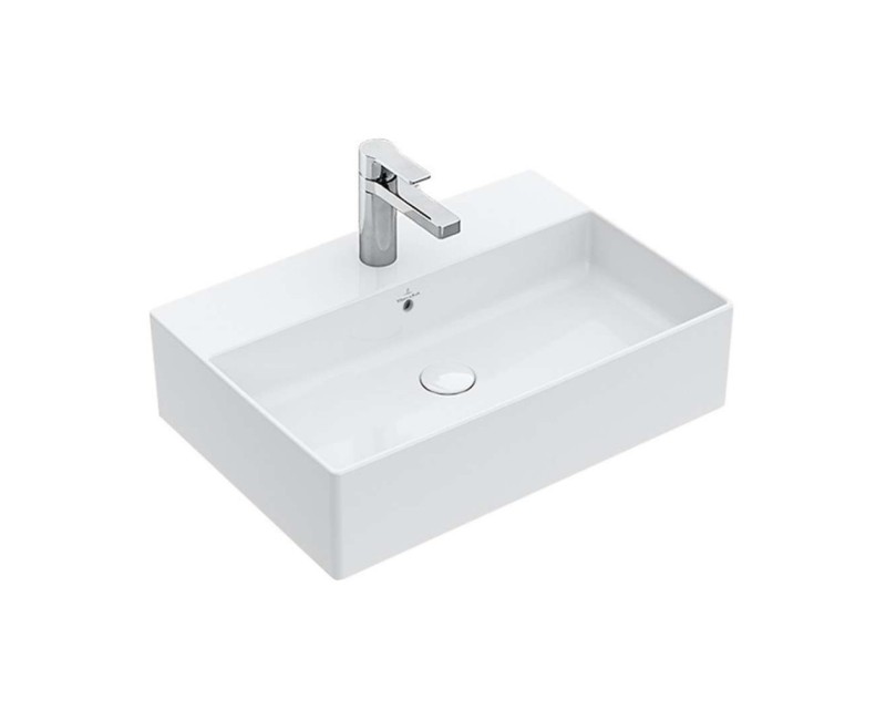 Vannos kambario praustuvas Villeroy & Boch Memento 2.0 CeramicPlus 600x420mm ant stalo, Balta