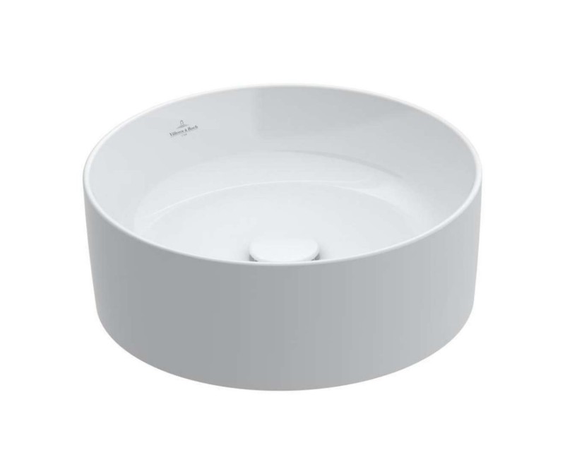 Vannas istabas izlietne Villeroy & Boch Collaro  2.0, 40cm, TitanCeram keramika ar CeramicPlus apdari, Uz virsmas, Balta 4A1840R1