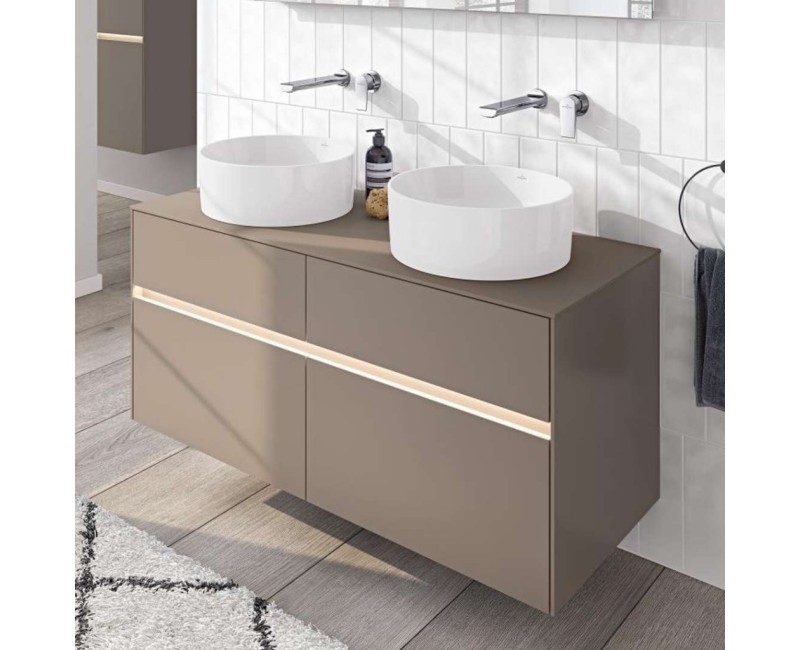 Vannas istabas izlietne Villeroy & Boch Collaro  2.0, 40cm, TitanCeram keramika ar CeramicPlus apdari, Uz virsmas, Balta 4A1840R1