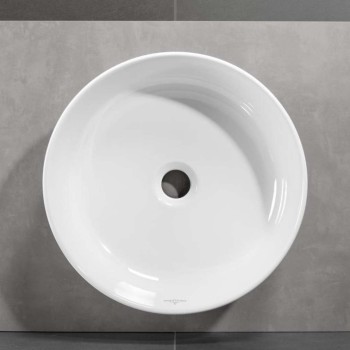 Vannas istabas izlietne Villeroy & Boch Collaro 2.0, D40cm, TitanCeram keramika ar CeramicPlus apdari, Uz virsmas, Balta 4A1840R1