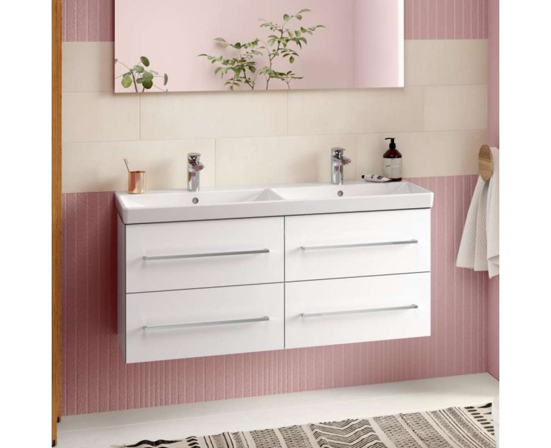 Vannas istabas izlietne Villeroy & Boch Avento 120x47cm, Dubultā, Balta 4A23CK01