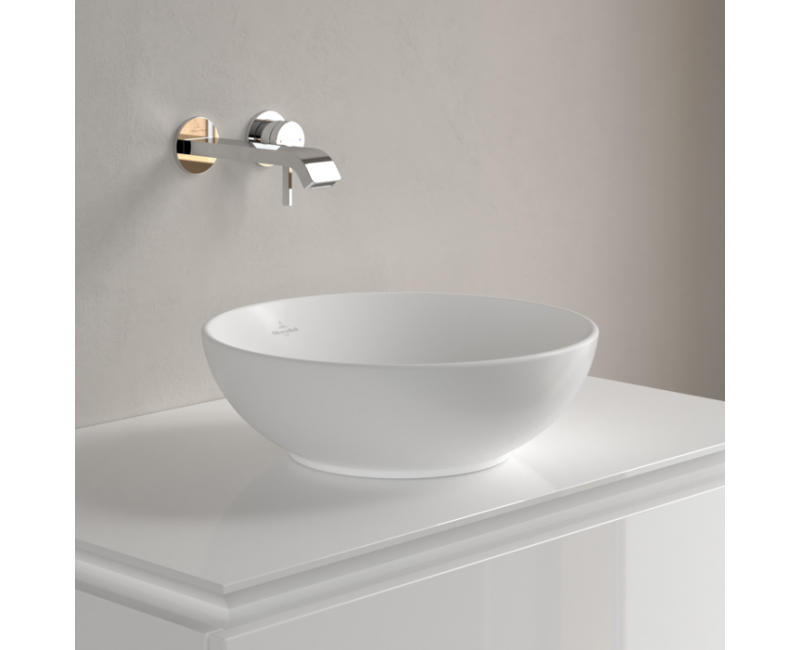 Vonios kambario praustuvas Villeroy & Boch Loop&Friends D42cm TitanCeram keramika su CeramicPlus danga, ant paviršiaus, balta 4A4601R1