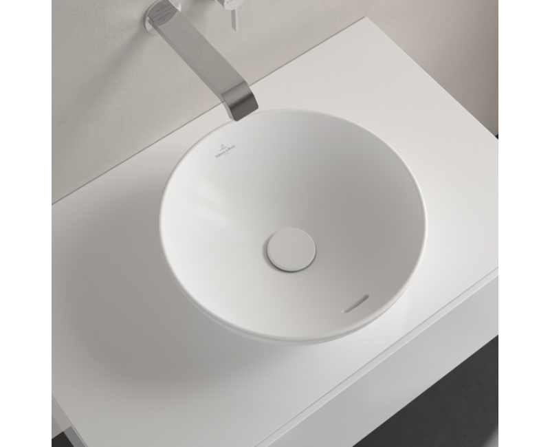 Vonios kambario praustuvas Villeroy & Boch Loop&Friends D42cm TitanCeram keramika su CeramicPlus danga, ant paviršiaus, balta 4A4601R1