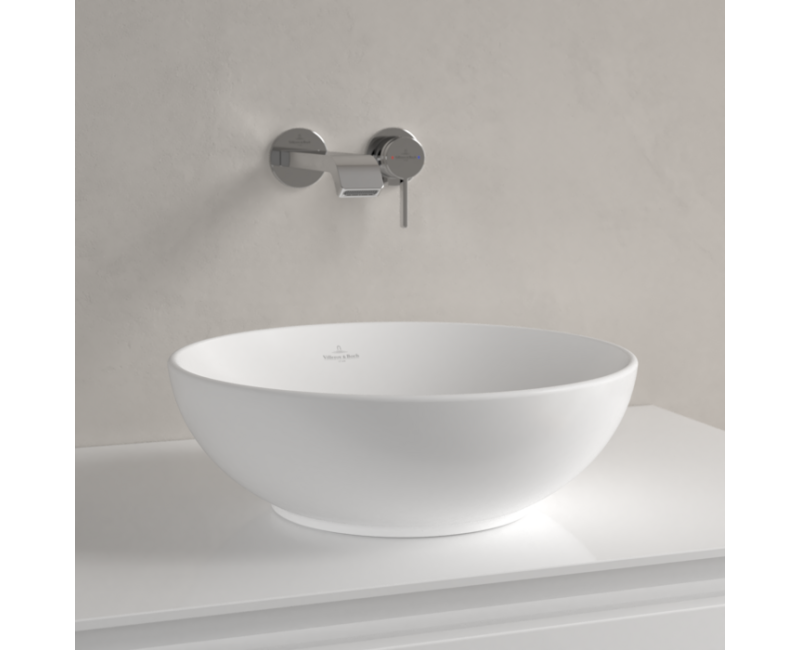 Vonios kambario praustuvas Villeroy & Boch Loop&Friends D42cm TitanCeram keramika su CeramicPlus danga, ant paviršiaus, balta 4A4601R1