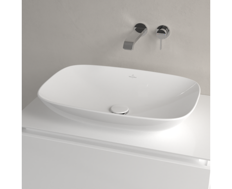 Раковина для ванной Villeroy & Boch Loop&Friends 62x42 см TitanCeram керамика, накладная, белая 4A500001