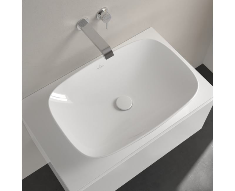 Раковина для ванной Villeroy & Boch Loop&Friends 62x42 см TitanCeram керамика, накладная, белая 4A500001