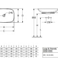 Раковина для ванной Villeroy & Boch Loop&Friends 62x42 см TitanCeram керамика, накладная, белая 4A500001