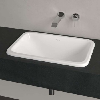 Vannas istabas izlietne Villeroy & Boch Loop&Friends 68x45cm TitanCeram keramika ar CeramicPlus apdari, Iebūvējama, Balta 4A6600R1