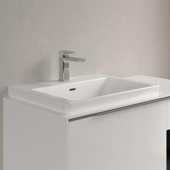 Vannas istabas izlietne Villeroy & Boch Subway 3.0, 60x47cm TitanCeram keramika ar CeramicPlus apdari, balta 4A706GR1