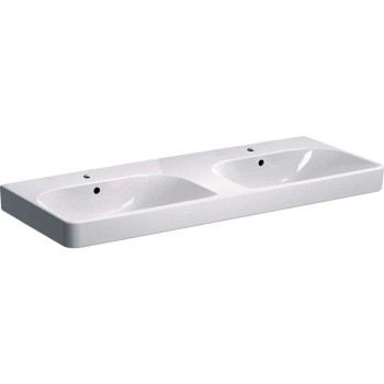 Vonios kriauklė Geberit Smyle Square 120x48cm su 2 skylėmis Balta