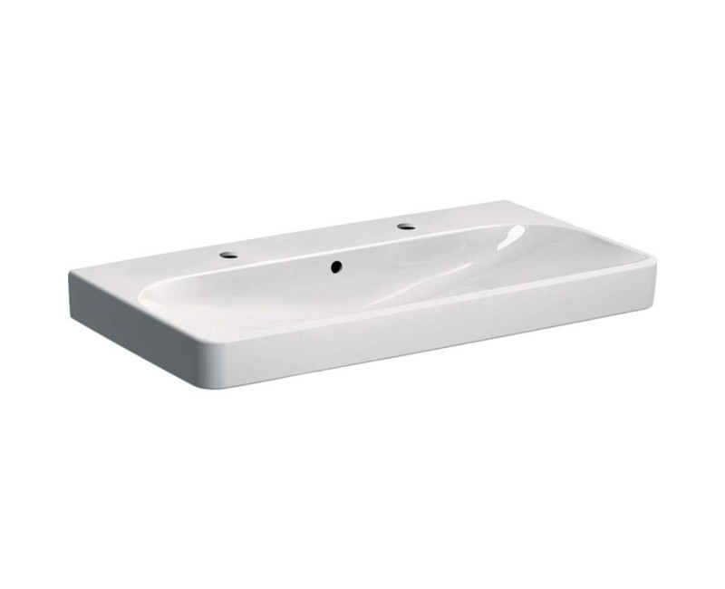 Раковина для ванной Geberit Smyle Square 90x48 см с 2 отверстиями Белый