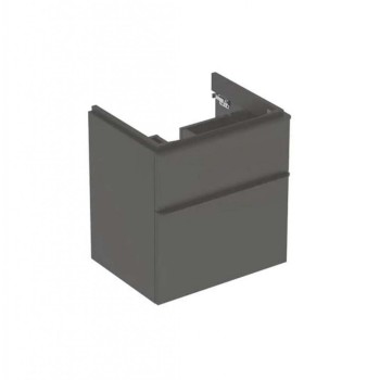 Шкафчик под раковиной Geberit Smyle Square 58x47x62см, (без раковины) 2 ящика Серый 500.352.JK.1