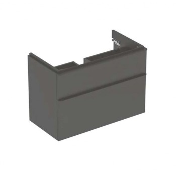 Шкафчик под раковиной Geberit Smyle Square 88x47x62см, (без раковины) 2 ящика, серый 500.354.JK.1