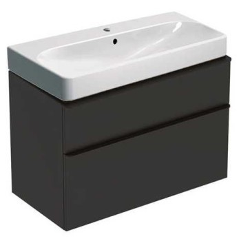 Шкафчик под раковиной Geberit Smyle Square 88x47x62см, (без раковины) 2 ящика, серый 500.354.JK.1