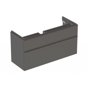 Vannas istabas skapītis Geberit Smyle Square 118x47x62cm, (Bez izlietnes) 2 atvilknes, Pelēks 500.355.JK.1