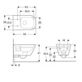 Piekaramais pods Geberit Selnova Square Rimless Bez vāka 501.546.01.1