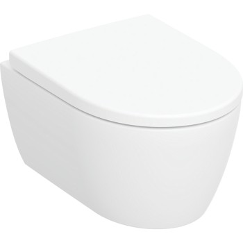 Piekaramais pods Geberit iCon Rimfree, ar SoftClose Vāku Matēts Balts 502.381.JT.1