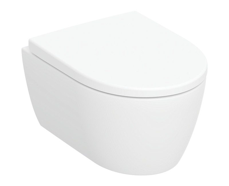 Подвесной унитаз Geberit iCon Rimfree, с крышкой SoftClose, матовый белый