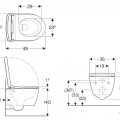 Подвесной унитаз Geberit iCon Rimfree, с крышкой SoftClose, матовый белый
