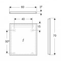 Vannas istabas spogulis GEBERIT Option spogulis ar LED apgaismojumu 60x70cm, alumīnijs 502.805.00.1