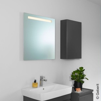 Vannas istabas spogulis Geberit Option ar LED apgaismojumu, 60x70 cm, alumīnijs 502.805.00.1