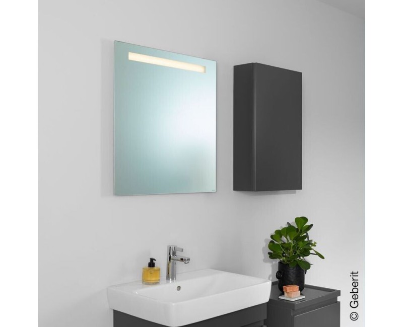Vannas istabas spogulis GEBERIT Option spogulis ar LED apgaismojumu 60x70cm, alumīnijs 502.805.00.1