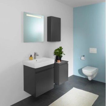 Vannas istabas spogulis GEBERIT Option spogulis ar LED apgaismojumu 90x70cm, alumīnijs 502.808.00.1
