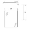 Зеркало для ванной комнаты GEBERIT Selnova зеркало 60x75см 502.891.00.1