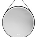 Зеркало для ванной Kielle Idolio со LED подсветкой и подогревом , D59cm, черное 50324004