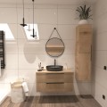 Зеркало для ванной Kielle Idolio со LED подсветкой и подогревом , D59cm, черное 50324004