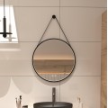 Зеркало для ванной Kielle Idolio со LED подсветкой и подогревом , D59cm, черное 50324004
