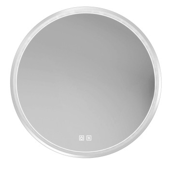 Зеркало для ванной Kielle Idolio со LED подсветкой и подогревом, D59 см, хром 50324013