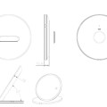 Косметическое зеркало Kielle Idolio со LED подсветкой, черное 50324034