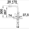 Virtuves maisītās Blanco FONTAS-S II filtrētam ūdenim  izvelakams PVD steel 525199