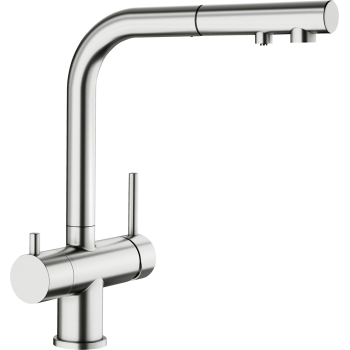 Virtuves izlietnes maisītājs BLANCO FONTAS-S II UR Nerūsējošs tērauds finish HD 525199