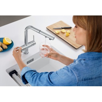 Virtuves izlietnes maisītājs BLANCO FONTAS-S II UR Nerūsējošs tērauds finish HD 525199